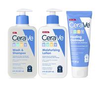 CeraVe Set da bagno per bambini, lavaggio e shampoo, lozione idratante, ungue...