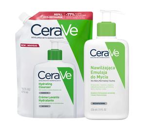 Cerave Set: Emulsione Idratante Detergente 236ml + Ricarica Emulsione Detergente 473ml