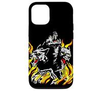 Cerbero con fiamme Teschi Mitici Inferno Guardia Inferno Cani Custodia per iPhone 12/12 Pro