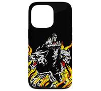 Cerbero con fiamme Teschi Mitici Inferno Guardia Inferno Cani Custodia per iPhone 13 Pro