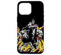 Cerbero con fiamme Teschi Mitici Inferno Guardia Inferno Cani Custodia per iPhone 16 Pro Max
