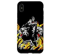 Cerbero con fiamme Teschi Mitici Inferno Guardia Inferno Cani Custodia per iPhone XS Max