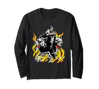 Cerbero con Fiamme Teschi Mitici Inferno Guardia Inferno Cani Maglia a Manica