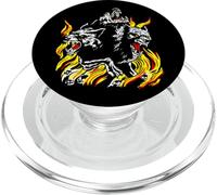 Cerbero con fiamme Teschi Mitici Inferno Guardia Inferno Cani PopSockets PopGrip per MagSafe