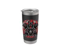 Cerberus - Cane a tre teste, Guardiano Hellhound Dark Fantasy Bicchiere termico in acciaio inox doppia parete