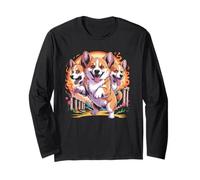 Cerberus Corgi Mitologia Hellhound a tre teste amante dei cani Maglia a Manica
