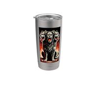 Cerberus Guardiano a tre teste Mitico Bestia Underworld Bicchiere termico in acciaio inox doppia parete