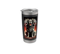 Cerberus Guardiano a tre teste Mitico Bestia Underworld Bicchiere termico in acciaio inox doppia parete