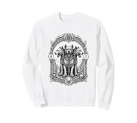 Cerberus Sacro Guardiano Tre Teste Segugio Line Art Felpa