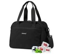 Cerbonny Borsa termica per il pranzo, borsa termica per il pranzo, con borsa per il ghiaccio integrata, borsa termica portatile, piccola borsa per il pranzo riutilizzabile, per lavoro, picnic, viaggi