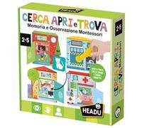 Headu Gioco educativo Cerca Apri e Trova Montessori IT57168 - Memoria e osservazione per 2-5 anni