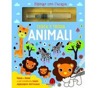 Cerca e trova animali. Dipingo con l'acqua. Con pennarello ad acqua