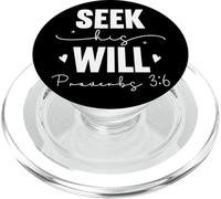 Cerca la Sua Volontà Proverbi 3:6 Messaggio Cristiano PopSockets PopGrip per MagSafe