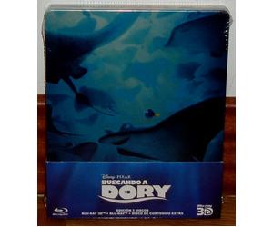 Cercando Dory (Finding Dory) Steelbook Blu-Ray 3D+2 Blu-Ray Nuovo Disney A-B-C