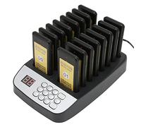 Cercapersone con Cicalino Ristorante con 3 Modalità di Vibrazione, 16 Cercapersone 20 Ore 1000 Metri di Chiamata Wireless, per Bar Ristorante Barbershop Hotel Contactless in(EU)