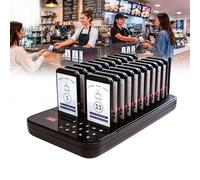Cercapersone For Ristorante Wireless - Cicalino For Ordini Wireless A Lungo Raggio Da 1640FT | Cercapersone 10/16/20/30 Con Tastiera Touch Impermeabile - Vibrazione, Flash E Cicalino(20PAGERS)