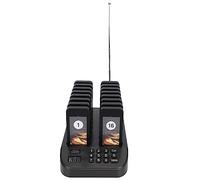 Cercapersone Ristorante 16 Sottobicchieri, Cercapersone Chiamata Wireless con 1 Trasmettitore 16 Cercapersone, Impostato con Vibrazione, Lampeggiante e Cicalino,