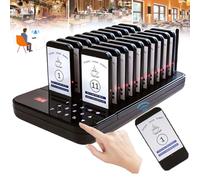 Cercapersone Ristorante Con 20 Cercapersone, 999 Canali, 3 Modalità Di Chiamata, Raggio Di Azione Di 500 M, Batteria Da 200 Mah, Standby 24 Ore, Per Bar, Chiese, Asili Nido, Ristoranti, Bar
