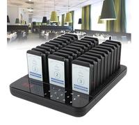 Cercapersone Wireless Completo For Ristorante | Gamma 1640FT, 10-30 Cercapersone For Ordini - Tastiera Impermeabile Con Avvisi Vibrazione/flash/cicalino For E Ristoranti(30PAGERS)