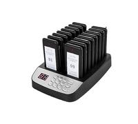 Cercapersone wireless for ristorante, 16 sottobicchieri, cercapersone for chiamate ospiti, di coda for caffè, dessert, hamburger, camion di cibo(Button Screen)