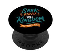 Cercare prima il regno Matteo 6 33 - Vintage Christian PopSockets PopGrip Adesivo