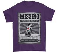 Cercasi Telecomando Divertente TV Perso Sbagliato Maglietta Uomo 100% Cotone