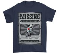 Cercasi Telecomando Divertente TV Perso Sbagliato Maglietta Uomo 100% Cotone