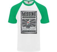 Cercasi Telecomando Divertente TV Perso Scomparso Maglietta Baseball Uomo S/S