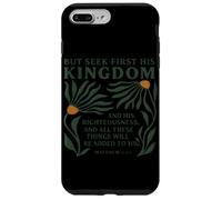 Cercate prima il Suo Regno Cristiano Gesù Dio Fede religiosa Custodia per iPhone 7 Plus/8 Plus