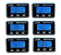 Cercatore angolare digitale con retroilluminazione e ribaltamento automatico dello schermo, inclinometro elettronico con risoluzione ± 90° 0,1° per allineamento utensili, modello TL100