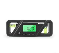 Cercatore angolare digitale magnetico e inclinometro con blocco dati e alta precisione per lavorazione del legno, riparazione automatica e uso industriale (nero)