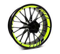Cerchi adesivi cerchio design GP ""Giallo Fluo"" Moto Cerchi MR020-01