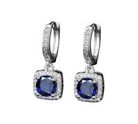 Cerchi Chunky e popolare borsa quadrata un imitazione moissanite orecchini in argento per le donne zircone clip e orecchini orecchini da sposa dichiarazione orecchini, A, Rame, Nessuna pietra preziosa