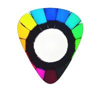 Cerchi colorati per chitarra, 12 pezzi, materiale ABS, bordi lisci, sensazione confortevole, 3 spessori opzionali