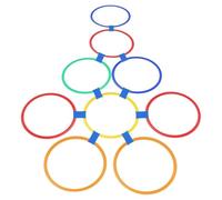 Cerchi di agilità Giocattoli sportivi for l'allenamento fisico Set di anelli a traliccio con 10 cerchi e 10 connettori