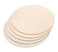 Cerchi di Legno Non Finiti Rotondi, 5 Pezzi, Cartello DIY