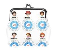 Cerchi di moltiplicazione matematica per dieci portamonete portamonete borsa cambio borsa regali per donna bambini ragazze portachiavi