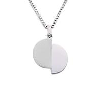 Cerchi geometrici con solitario cristallo magnetico catena Magnetix Marx Rio Stern collezione a mano TRX # 9032 argento