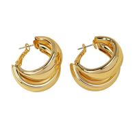 Cerchi Hoop Orecchini Modes Statement Gioielli Lega Texture Orecchini Alla Moda Adatto Per Le Donne E Le Ragazze Presentano Orecchini Unici, Taglia unica, come descritto