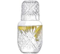 Cerchi Il Set Da Notte Chase Chic Con Caraffa E Bicchiere In Vetro,Pitcher Da 20 Oz E Tazza Da 5,4 Oz,Glass Water Jug Succo Pitcher Con Bicchiere Tumbler Per Comodino Cucina Pattern Crabapple