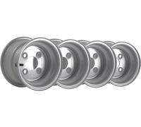 Cerchi in acciaio 5,50x8 4 borchie 4" PCD 66,7mm foro centrale 357kgs...
