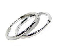 Cerchi in Argento Sterling 925 Con Gancetto-Orecchini Creoli Sleeper A Cerchio- Diametro: (16 MM)