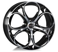 CERCHIO IN LEGA AVUS AC-520 PER ALFA ROMEO STELVIO 8X19 5X110 BLACK POLISHED UMM