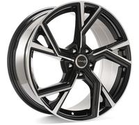 Cerchi in lega AVUS AF20 18" 8J 5x112 ET 40 66.6 BLACK POLISHED