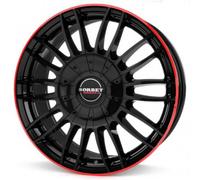 Cerchi in lega Borbet Cw3 7.5x17 Black Glossy Red Ring