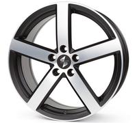 Cerchi in lega ETA BETA EROS 17" 7.5J 5x108 ET 52 63.4 MATT BLACK FULL POLISH
