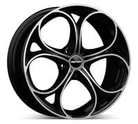 CERCHIO IN LEGA GMP DRAKE PER ALFA ROMEO 159 8.5X20 5X110 BLACK DIAMOND 8GE