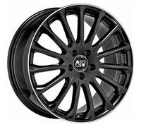 Cerchio in Lega MSW 30 9x18 ET49 Foratura 5x112 Colore Gloss Black+Diamond Lip