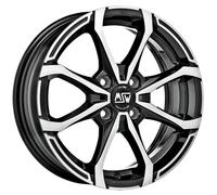 Cerchio in Lega MSW X4 in 5x15 ET38 Foratura 4x100 Gloss Black Full Polished