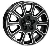 Cerchi in lega RIAL TRANSPORTER 2 16" 6J 5x118 ET 68 71.1 DIAMANT SCHWARZ FRONTP